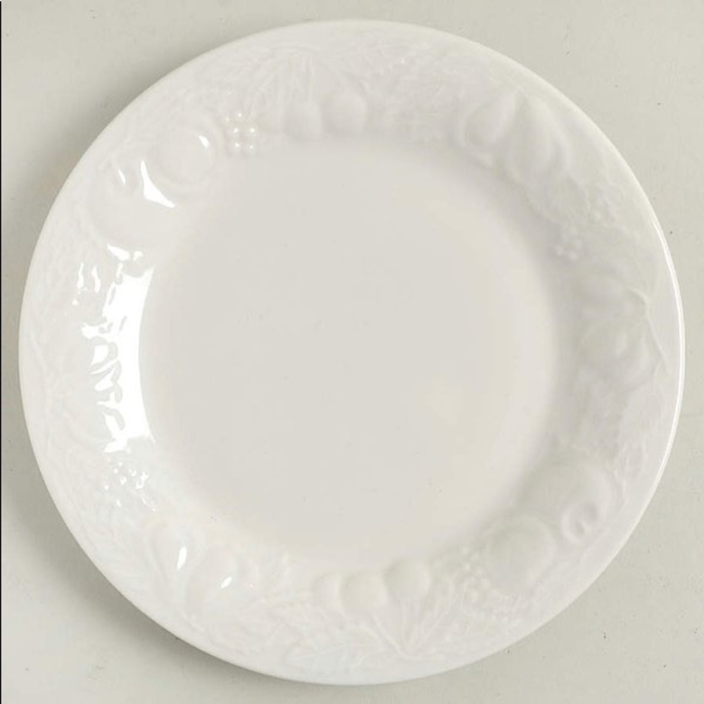 Stoneware Salad Plate Fruit De Blanc